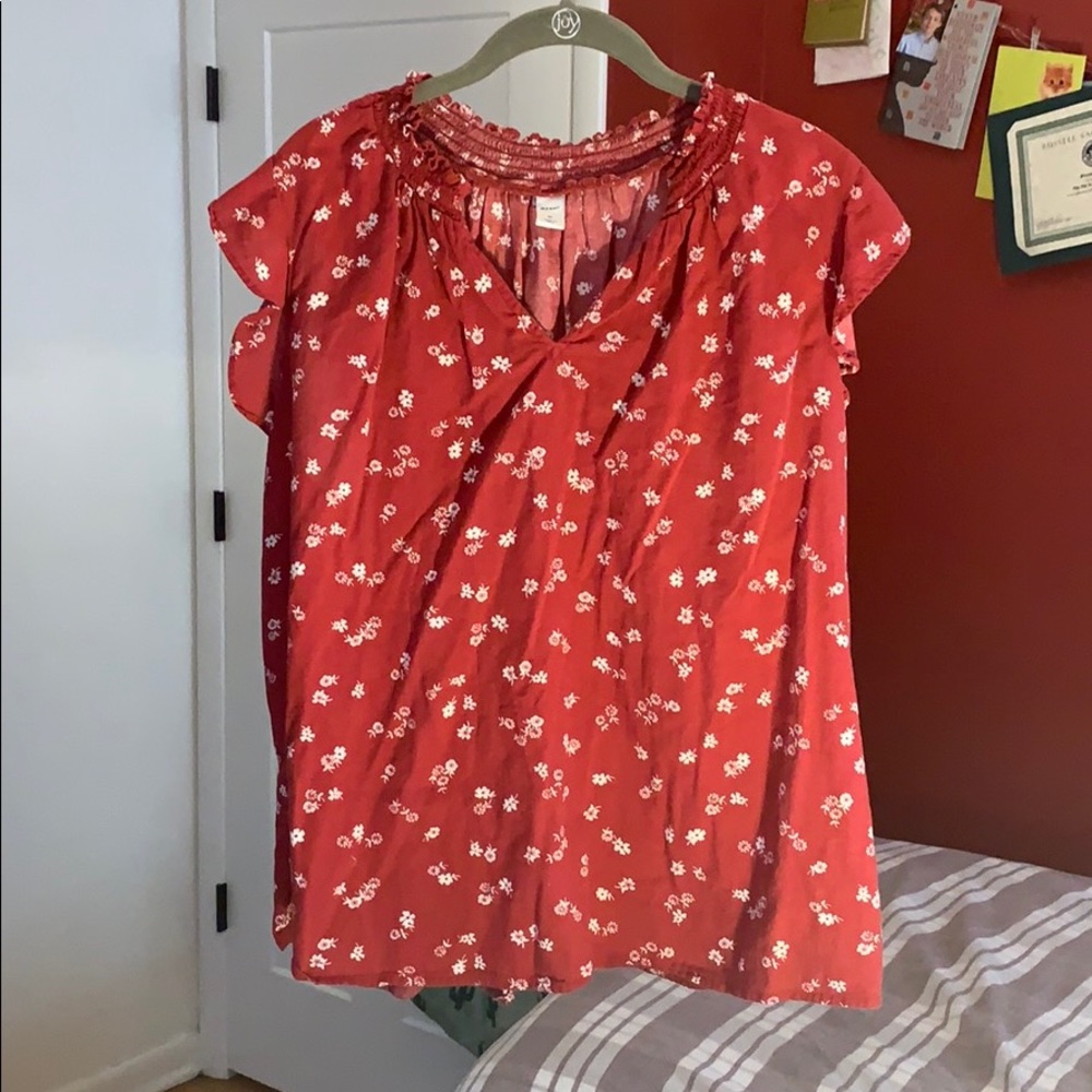 Red old navy shirt
